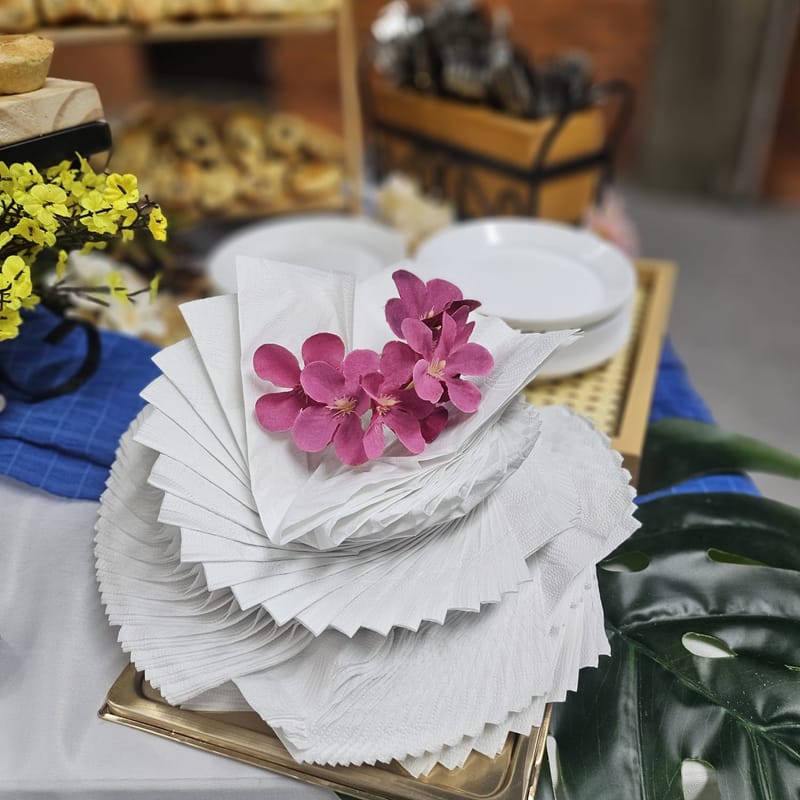 Detalhe de coffee break corporativo